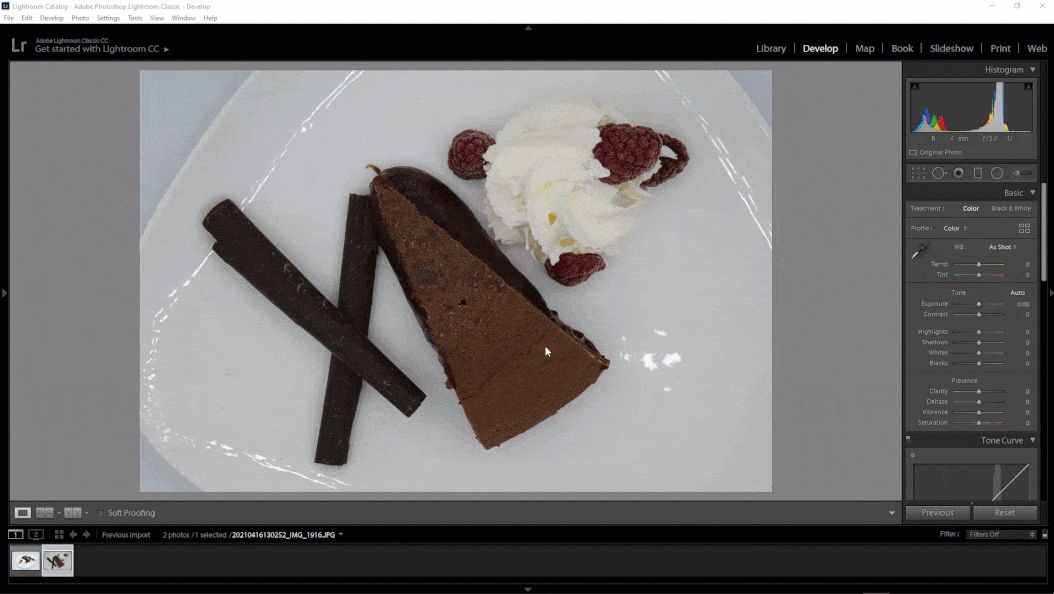 Photoshooting avec Editing Dessert restaurant - Ayoub ECHEHAB - Adobe Lightroom